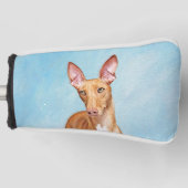 Pharaoh Hond Painting - Cute Original Dog Art Golfheadcover (Voorkant)