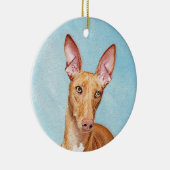 Pharaoh Hond Painting - Cute Original Dog Art Keramisch Ornament (Rechts)