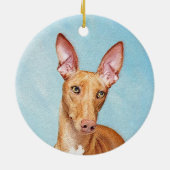 Pharaoh Hond Painting - Cute Original Dog Art Keramisch Ornament (Achterkant)