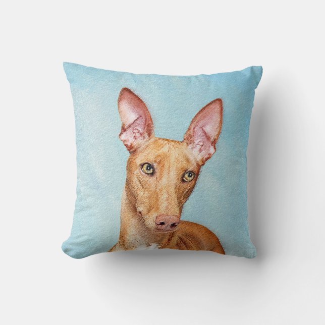Pharaoh Hond Painting - Cute Original Dog Art Kussen (Voorkant)