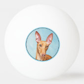 Pharaoh Hond Painting - Cute Original Dog Art Pingpongbal (Achterkant)