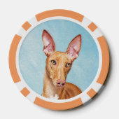 Pharaoh Hond Painting - Cute Original Dog Art Poker Chips (Achterkant)