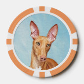 Pharaoh Hond Painting - Cute Original Dog Art Poker Chips (Voorkant)