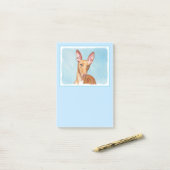 Pharaoh Hond Painting - Cute Original Dog Art Post-it® Notes (Op bureau)