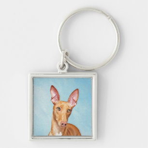 Pharaoh Hond Painting - Cute Original Dog Art Sleutelhanger