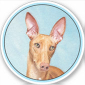 Pharaoh Hond Painting - Cute Original Dog Art Sticker (Voorkant)