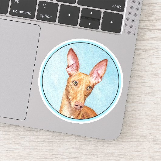 Pharaoh Hond Painting - Cute Original Dog Art Sticker (Detail)