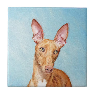 Pharaoh Hond Painting - Cute Original Dog Art Tegeltje