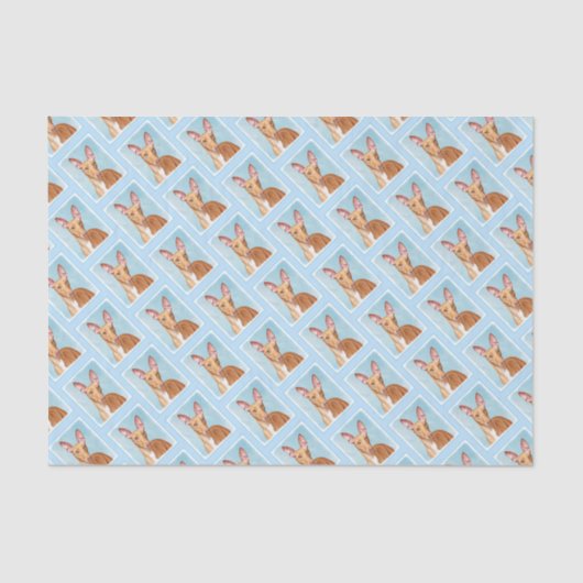 Pharaoh Hond Painting - Cute Original Dog Art Tissuepapier (Voorkant)