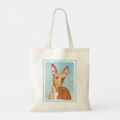 Pharaoh Hond Painting - Cute Original Dog Art Tote Bag (Achterkant)