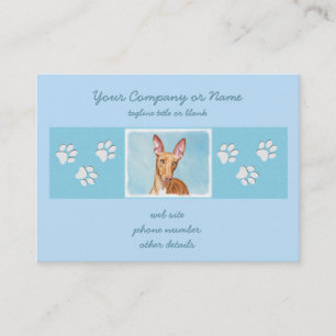 Pharaoh Hond Painting - Cute Original Dog Art Visitekaartje