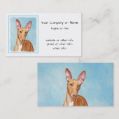 Pharaoh Hond Painting - Cute Original Dog Art Visitekaartje (Voorkant / Achterkant)