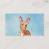 Pharaoh Hond Painting - Cute Original Dog Art Visitekaartje (Achterkant)