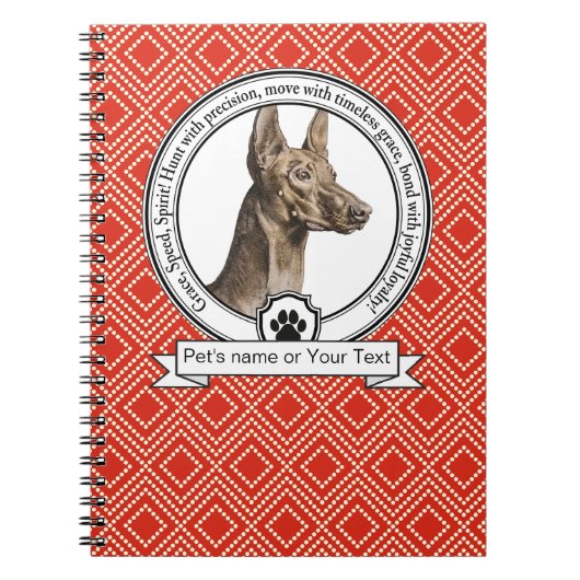 Pharaoh Hound Credo Spiral Photo Notebook Notitieboek (Voorkant)