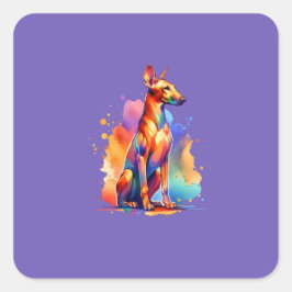 Pharaoh Hound Dog Vierkante Sticker