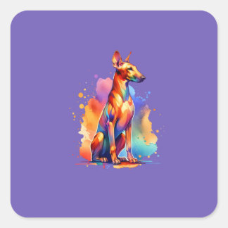 Pharaoh Hound Dog Vierkante Sticker