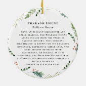 Pharaoh Hound Dog Watercolor Monogram Keramisch Ornament (Achterkant)