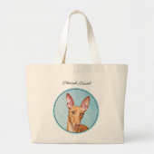 Pharaoh Hound Schilderen Kastanje Originele Hond K Grote Tote Bag (Voorkant)