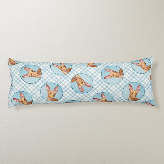 Pharaoh Hound Schilderen Kastanje Originele Hond K Lichaamskussen (Achterkant)