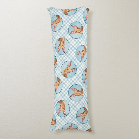 Pharaoh Hound Schilderen Kastanje Originele Hond K Lichaamskussen (Voorkant Verticaal)