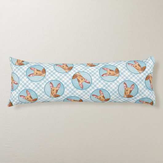 Pharaoh Hound Schilderen Kastanje Originele Hond K Lichaamskussen (Voorkant)