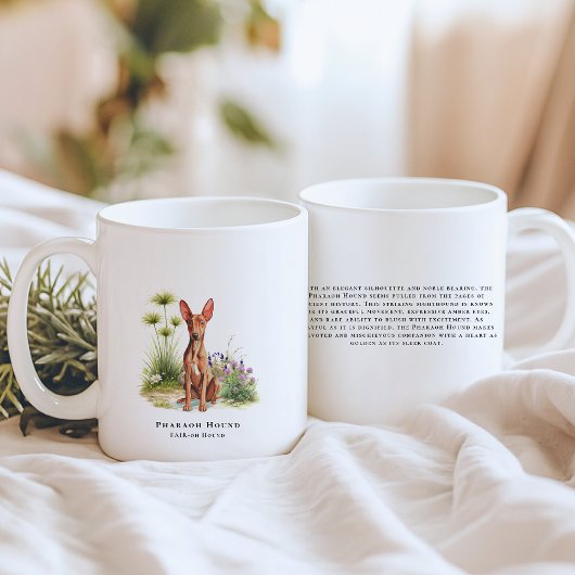 Pharaoh Hound | Watercolor Dog & Breed Quote Koffiemok