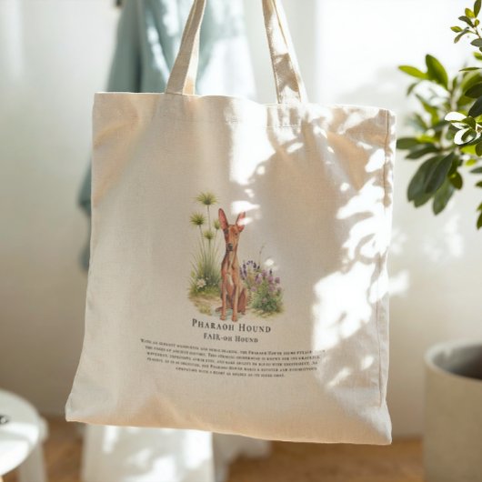 Pharaoh Hound | Watercolor Dog Breed Quote Tote Bag