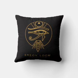 Pharaoh-Inspired Egyptian Logo – Bold Ancient Styl Kussen