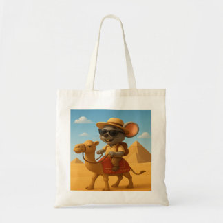 Pharaoh Muis Toerist op Kameel | Egyptische pirami Tote Bag