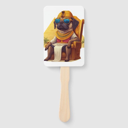 Pharaoh Pug � Ancient Egypt Dog Handwaaier (Voorkant)