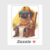 Pharaoh Pug � oude Egyptische hond Sticker (Vel)
