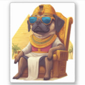 Pharaoh Pug � oude Egyptische hond Sticker (Voorkant)