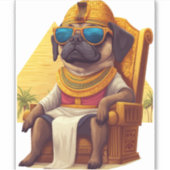 Pharaoh Pug - Oude Egyptische hond Sticker (Voorkant)
