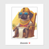Pharaoh Pug � oude Egyptische hond Sticker (Vel)