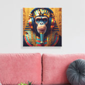 PHARAOH TUT-CHIMPANZEE 3 CANVAS AFDRUK (Insitu (Woonkamer))