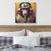 PHARAOH TUT-CHIMPANZEE 3 CANVAS AFDRUK (Insitu (Slaapkamer))