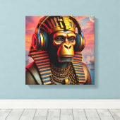 PHARAOH TUT-CHIMPANZEE 4 CANVAS AFDRUK (Insitu (Houten vloer))