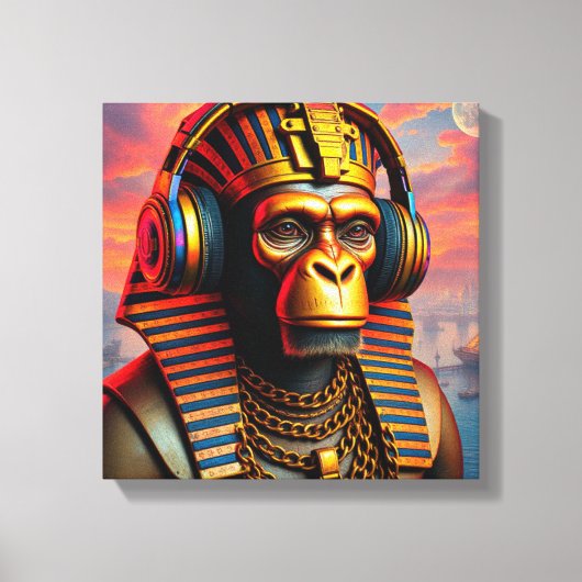 PHARAOH TUT-CHIMPANZEE 4 CANVAS AFDRUK (Voorkant)