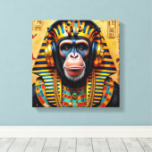 PHARAOH TUT-CHIMPANZEE CANVAS AFDRUK (Insitu (Houten vloer))