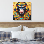 PHARAOH TUT-CHIMPANZEE CANVAS AFDRUK (Insitu (Slaapkamer))