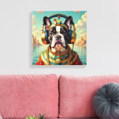PHARAOH TUT-FRENCH BULLDOG 2 CANVAS AFDRUK (Insitu (Woonkamer))