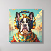 PHARAOH TUT-FRENCH BULLDOG 2 CANVAS AFDRUK (Voorkant)