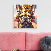 PHARAOH TUT-FRENCH BULLDOG 3 CANVAS AFDRUK (Insitu (Woonkamer))