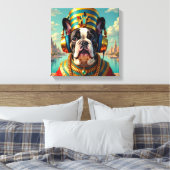 PHARAOH TUT-FRENCH BULLDOG CANVAS AFDRUK (Insitu (Slaapkamer))