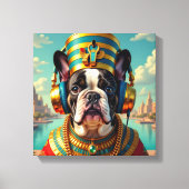 PHARAOH TUT-FRENCH BULLDOG CANVAS AFDRUK (Voorkant)