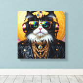 PHARAOH TUT-PERSIAN CAT 2 CANVAS AFDRUK (Insitu (Houten vloer))