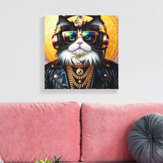 PHARAOH TUT-PERSIAN CAT 2 CANVAS AFDRUK (Insitu (Woonkamer))