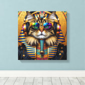 PHARAOH TUT-PERSIAN CAT 3 CANVAS AFDRUK (Insitu (Houten vloer))
