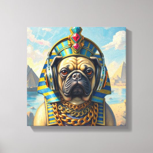 PHARAOH TUT-PUG 2 CANVAS AFDRUK (Voorkant)