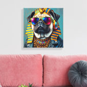 PHARAOH TUT-PUG CANVAS AFDRUK (Insitu (Woonkamer))